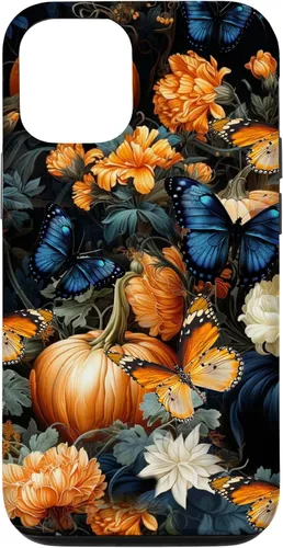 Vista 26 de iPhone 16 Autumn Leaves Butterflies Pumpkins Fall Season Thanksgiving Case