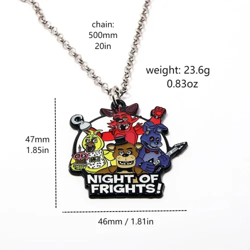 Vista 2 de FNAF - Insignia de guardia de seguridad Pin de guardia nocturno de Freddy Fazbear Regalos de disfraz de la FNAF para niños, hombres, mujeres