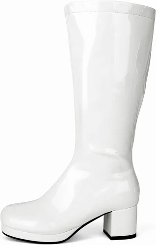 Vista 2 de Botas altas hasta la rodilla de moda para mujer, tacón grueso, botas de cosplay con cremallera