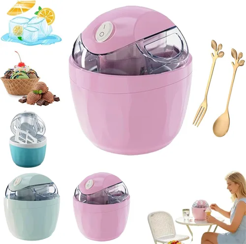 Vista 8 de Mini máquina de helados pequeña para el hogar, solo 15 minutos, mini máquina de helados, máquina de postres de un solo toque, porción individual