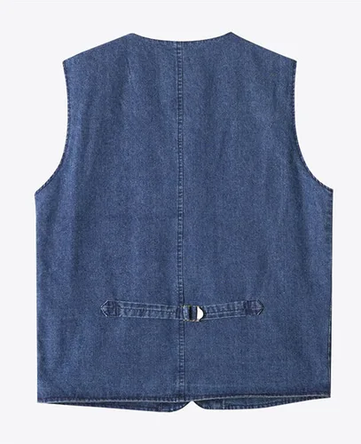 Vista 2 de HangNiFang - Chaleco casual con cuello en V para hombre