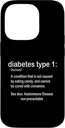 Vista 17 de Funda gráfica divertida para diabetes para iPhone 16 tipo 1