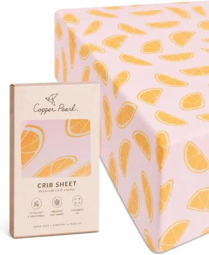 Vista 48 de Copper Pearl: Sábanas de punto prémium para cuna de bebé para niños y niñas, transpirables y suaves, sábanas ajustables para colchones estándar