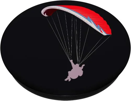 Vista 2 de Paragliding Paraglider Paramotor Paracaídas Negro Teléfono Grip – PopSockets Grip y soporte para teléfonos y tabletas