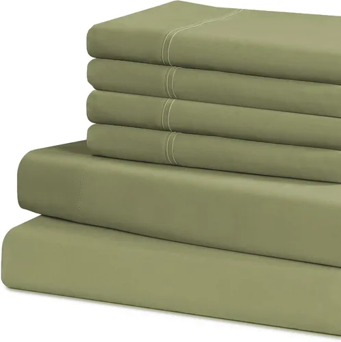 Vista 23 de Juego de sábanas Cathay Home Micro Caress lujoso, 90 g/m², 3 piezas, tamaño Twin, con 1 funda de almohada adicional, color Aqua