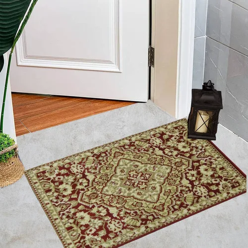 Vista 12 de Fashionwu Alfombra larga para pasillo, alfombra floral que no desprende pelusa, alfombra grande oriental envejecida, larga para baño, sala de estar