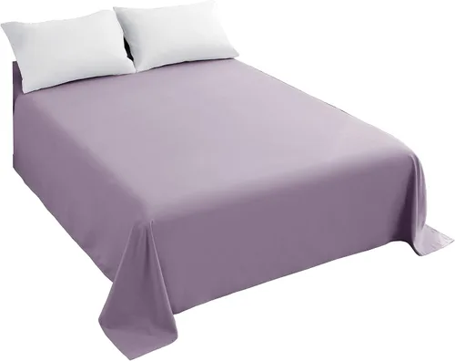 Vista 7 de Sfoothome Sábana encimera de tamaño matrimonial – Microfibra cepillada extra suave, lavable a máquina, sin arrugas (beige, matrimonial)