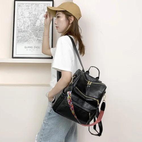 Vista 8 de ZOCILOR Mochila de moda para mujer, bolso multiusos con diseño convertible, bolso de hombro, bolsa de viaje