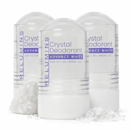 Vista 12 de Relumins Desodorante de cristal de aloe vera, sal mineral totalmente natural, no mancha, no irritante, sin aluminio, desodorante hidratante