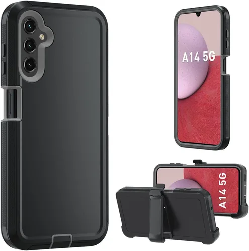 Vista 13 de Funda para Samsung Galaxy A14 5G, A14 5G resistente, [protección de grado militar] [a prueba de golpes] [a prueba de caídas] [a prueba de polvo]