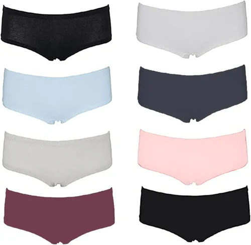 Vista 2 de Emprella Paquete de 5 u 8 pantalones cortos para mujer, ropa interior de algodón suave para mujer