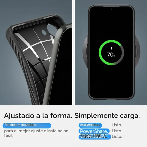 Vista 8 de Spigen Liquid Air - Funda diseñada para Galaxy S23 (2023) [protección de grado militar], color negro mate Mate negro