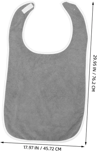 Vista 2 de Babero ajustable para adultos para la hora de comer y protector de alimentación lavable para ancianos y necesidades especiales, protector de ropa