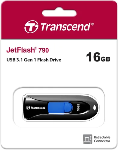 Vista 2 de Transcend Unidad Flash USB de 16GB, para PC/Mac/Laptop/Windows/Computadora, Escritorio/TV/Audio de Coche, Memoria Stick USB3.2 Gen1, Unidades Pulgar