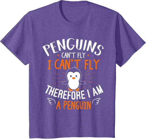 Vista 65 de Penguins Can't Fly Shirt - Camiseta de regalo para amantes de los pingüinos, Azul Azul Marino