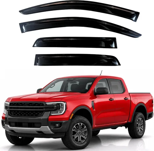 Vista 198 de KPY Protector de lluvia compatible con Ford Bronco 1980-1996, Ford F150 F250 F350, deflectores de ventilación lateral para visera de ventana