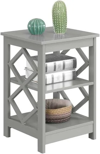 Vista 5 de Convenience Concepts Mesa auxiliar de diamante, gris