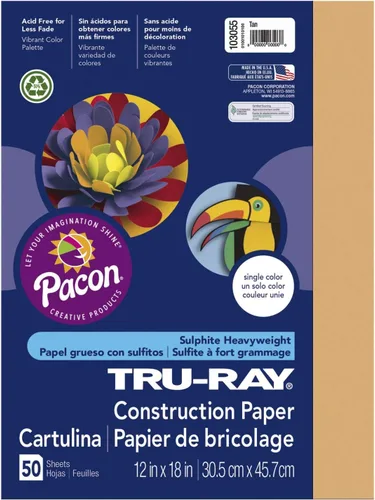 Vista 11 de Tru-Ray® Papel de construcción, 12.0 in x 18.0 in, 50% reciclado, azul atómico, paquete de 50
