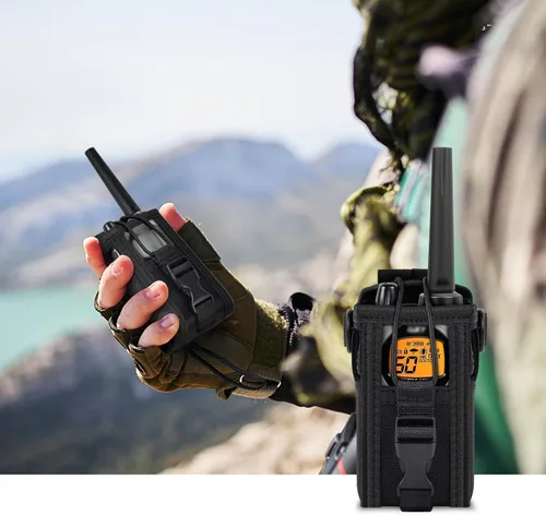 Vista 6 de ANKHOH Funda Holster para Radio Compatible con GXT1000VP4 Radio Bidireccional GMRS de 50 Canales, Estuche para Walkie Talkie de Largo Alcance