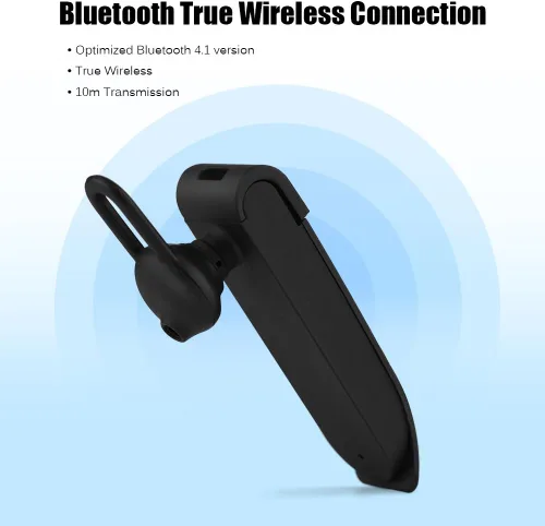 Vista 7 de Traductor de varios idiomas Bluetooth Auricular portátil de negocios 16 idiomas Traducción auricular - Negro