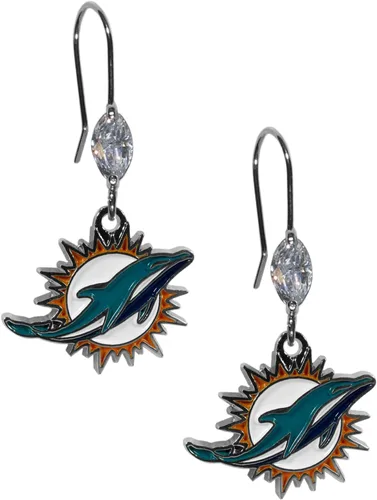 Vista 18 de Pendientes colgantes de cristal de la NFL