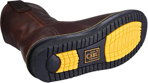 Vista 3 de CEBU Botas cómodas para hombre Hechas a mano Suela de alta tracción Resistente Para trabajos profesionales 8.5 US Marrón, Marrón, 8,5 ancho