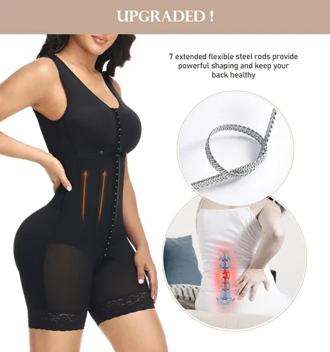 Vista 4 de M MYODRESS Fajas Colombianas Moldeadoras Shapewear Tummy Control Post Surgery Compression Garment Postpartum Full Body Shaper