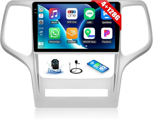 Vista 8 de [4 núcleos+64G] Android 13 Car Stereo para Jeep Grand Cherokee WK 2008-2013 9 Inch Touch Screen Car Radio with Wireless Carplay&Android Auto