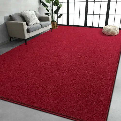Vista 10 de Alfombras grandes para sala de estar, dormitorio, alfombra negra de 4 x 6 pies, alfombra shag minimalista moderna, alfombra suave, gruesa y cómoda