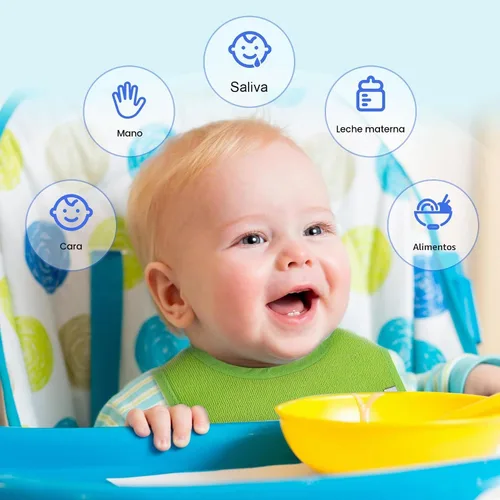 Vista 4 de Paquete de 12 baberos de algodón de rizo, baberos unisex con relleno de fibra impermeable para alimentación, dentición, babeo