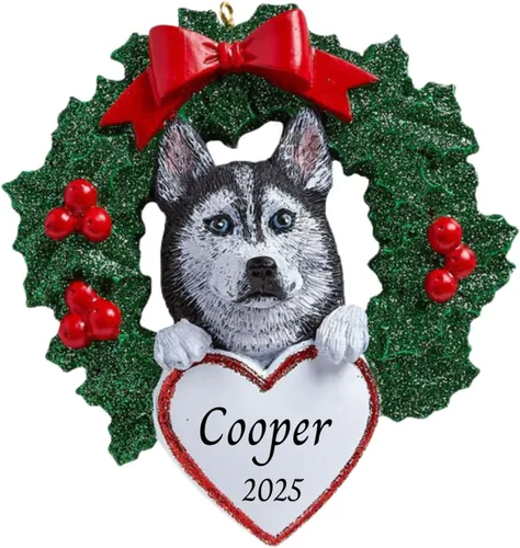 Vista 5 de Adornos personalizados para árbol de Navidad 2025 para mascotas, Chihuahua con corona, recuerdo para los amantes de los perros de los cachorros