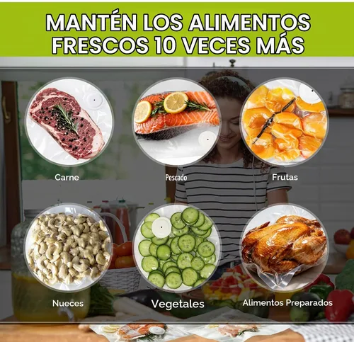 Vista 4 de Bolsas selladoras al vacío reutilizables para alimentos, 30 bolsas de almacenamiento de alimentos sin BPA
