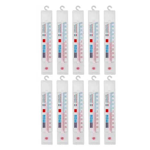 Vista 3 de 8/10 Pack Hanging Fridge Thermometers Hook Thermometers Texture for Home and Commercial Use Measures Temperatures Temperature Monitors 10pcs