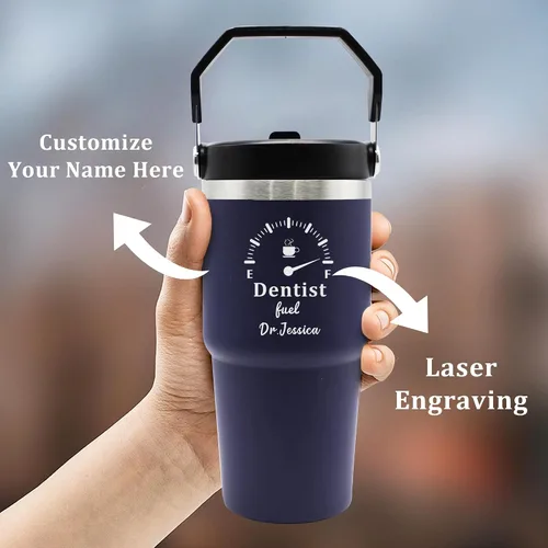 Vista 2 de Regalos para dentistas para mujeres, regalos de asistente dental, vaso de dentista grabado personalizado, regalos para médicos para mujeres, vaso