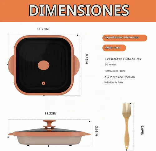 Vista 2 de Sartén Parrilla para Microondas con Tapa - Cocinador de Tocino, Crispador y Hacedor de Queso a la Parrilla, Utensilios de Cocina para Microondas