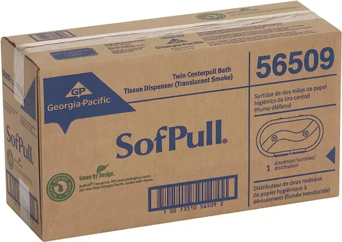 Vista 2 de GP PRO (Georgia-Pacific) - Dispensador de papel higiénico lado a lado de Sofpull Centerpull (Georgia-Pacific), humo translúcido, 56509, 20.125