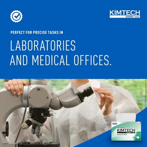 Vista 7 de Kimtech 34120 KIMWIPES Limpiaparabrisas delicados, 1 capa, 4 2/5 x 8 2/5, 280/caja, 30 cajas/cartón