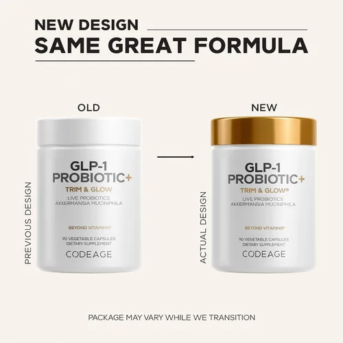 Vista 3 de Codeage GLP-1 Probiotic+ - Probióticos vivos Akkermansia, Clostridium, Bifidobacterium, probiótico de inulina de achicoria, suplemento