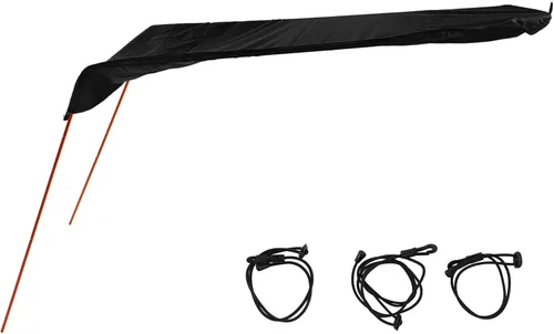 Vista 6 de Toldo para kayak, resistente al agua, plegable, para canoa (negro)