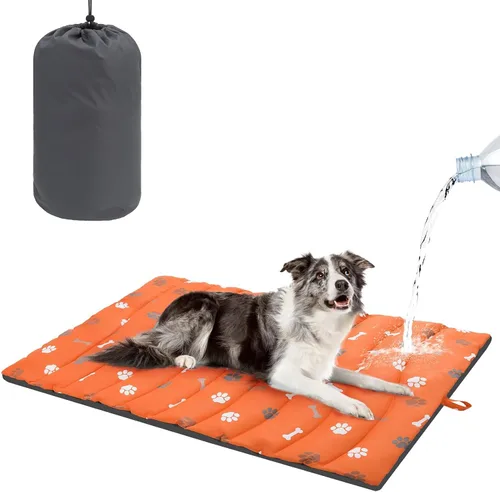 Vista 13 de BEAUTYZOO Cama para perros al aire libre, impermeable, portátil, reversible Verde militar
