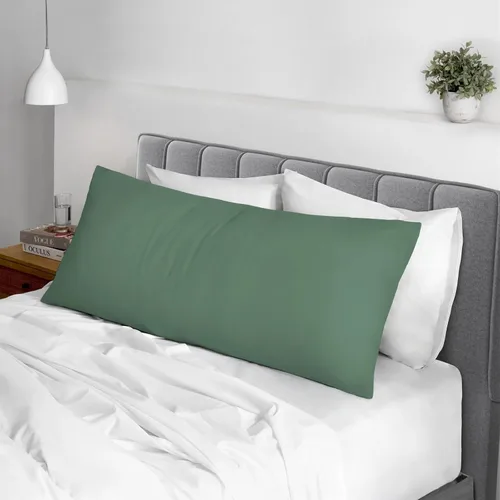 Vista 14 de Juego de 2 fundas de almohada de 100 % algodón puro, tamaño King, color plateado, lujosas fundas de almohada de algodón de fibra larga de 400 hilos