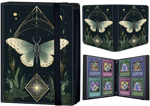 Vista 28 de Carpeta de tarjetas coleccionables de 4 bolsillos para 320 tarjetas, libro con banda elástica que se adapta a la mayoría de tarjetas