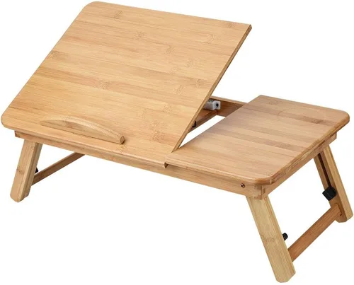Vista 5 de Laptop Table Bamboo Wooden Laptop Sofa Couch Office Stand Stand for Desks and Beds (50 * 30 Without Drawer)