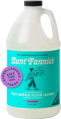 Vista 15 de Aunt Fannie's Limpiador de pisos ultra concentrado con vinagre, solución multisuperficie para trapear, hace 16 galones, aroma a eucalipto, 32 onzas