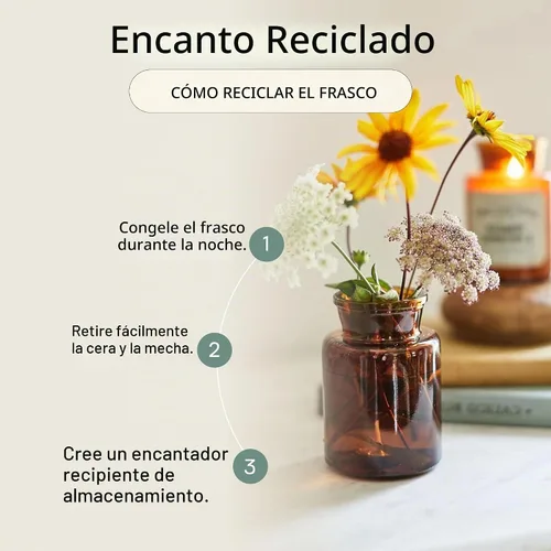 Vista 5 de Paddywax Artisan Apothecary - Vela perfumada con tapa en tarro de vidrio reutilizable, vela de soja de combustión limpia con aproximadamente 54