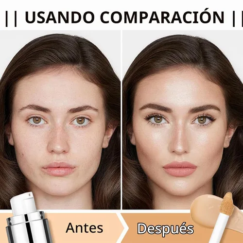 Vista 4 de Base líquida de cobertura completa, maquillaje facial impecable mate - mediano 09 Medium-Fundación