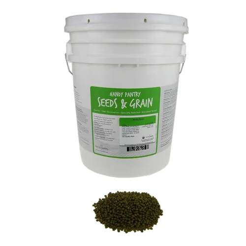 Vista 7 de Semilla de germinación de frijol mungo: 1 libra, orgánica, sin OMG - Marca Handy Pantry - Frijoles Mungos secos para brotes, plantación de jardín