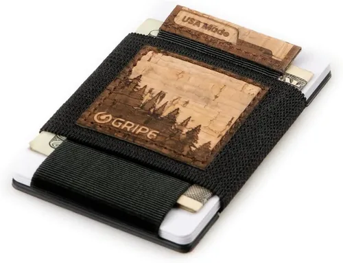 Vista 3 de GRIP6 Carteras minimalistas para hombres Carteras delgadas para hombres Tecnología RFID Banda de dinero opcional, Azul profundo, Minimalista