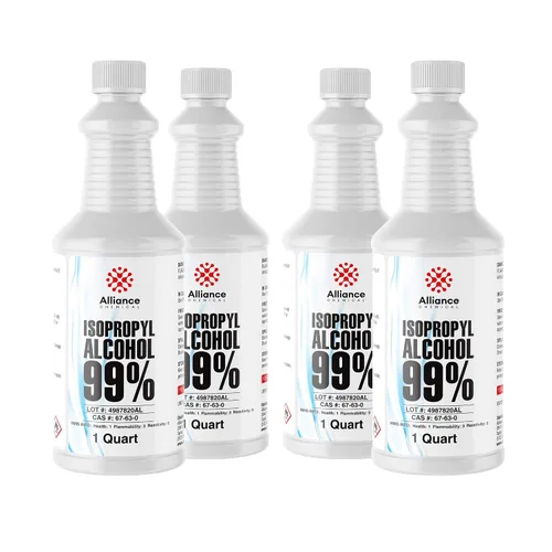 Vista 2 de Alcohol isopropílico 99% - Botella de 1 cuarto de galón - Alcohol concentrado de alta pureza para una limpieza eficaz - Secado rápido, IPA de origen