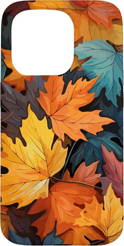 Vista 14 de Colorful Leaves Otoño y Otoño Tema, Otoño Color Funda para iPhone 17